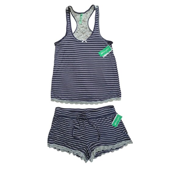 HONEYDEW INTIMATES Jasper Stripe Racerback Tank & Shorts Pajama Set Women's M - Picture 1 of 9